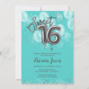 Search for teal balloons invitations 16 dinner
