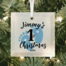 Search for baby footprint christmas tree decorations Cute