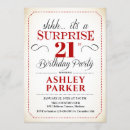 Search for red surprise party invitations Shhh