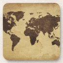 Search for world map coasters Antique