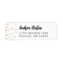 Search for rainbow sprinkles return address labels Bakery