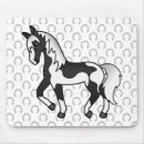 Search for black white horse mousepads Pony