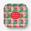 Search for green plaid pattern plates Festive