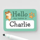 Search for paw print name tags Kitty