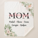 Search for mothers day blankets Kids names