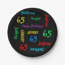 Search for 65th birthday plates Party