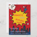 Search for pop art birthday invitations Superhero party
