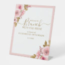 Search for pink flowers welcome wedding signs Elegant