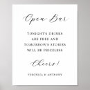 Search for open bar wedding signs Black and white