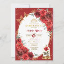 Search for beauty and the beast birthday invitations Enchanted rose