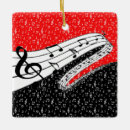 Search for music notes christmas tree decorations Red