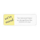 Search for pastel yellow return address labels Minimalist