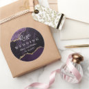 Search for purple and gold wedding stickers Elegant