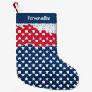 Search for red white and blue christmas stockings Stars