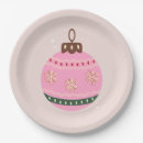 Search for retro christmas paper plates Pink
