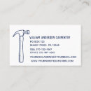 Search for carpenter business cards Hammer