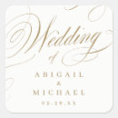 Search for gold calligraphy wedding stickers Gold and white