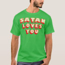 Search for satan loves you tshirts Vintage