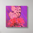 Search for purple butterfly canvas prints Girly