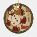 Search for let it snow christmas tree decorations Rustic