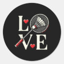 Search for love badminton stickers Shuttle