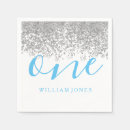 Search for blue and silver napkins Party