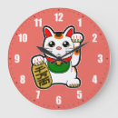 Search for japanese cat clocks Maneki neko