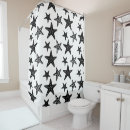 Search for trendy shower curtains Black and white