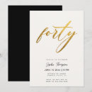 Search for gold and white birthday invitations Calligraphy