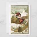 Search for victorian christmas invitations Santa claus