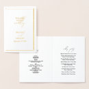 Search for gold foil wedding programs Simple