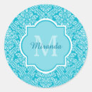 Search for turquoise damask stickers Elegant