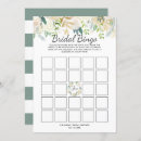 Search for bingo bridal shower invitations Botanical