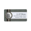 Search for masculine monogram return address labels Elegant