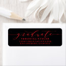 Search for red and black graduation return address labels Modern