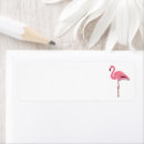 Search for tropical christmas return address labels Flamingo