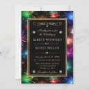 Search for fireworks wedding invitations Black