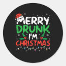 Search for drunk santa stickers Winter