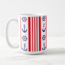 Search for red white striped mugs Sailing