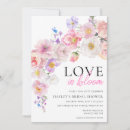 Search for love in bloom bridal shower invitations Wildflower