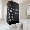 Search for dog paw print shower curtains Black