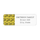 Search for happy face return address labels Funny