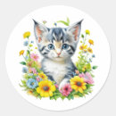 Search for gray cat stickers Kitten