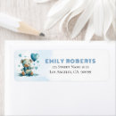 Search for baby blue return address labels Teddy bear