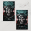Search for red head business cards Skull