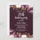Search for purple 70th birthday invitations Watercolor