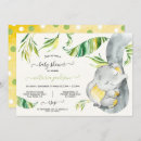 Search for yellow elephant baby shower invitations Jungle