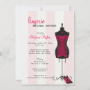 Search for pink lingerie shower invitations Chic