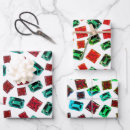 Search for emerald green wrapping paper Red