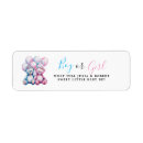 Search for gender reveal return address labels Cute